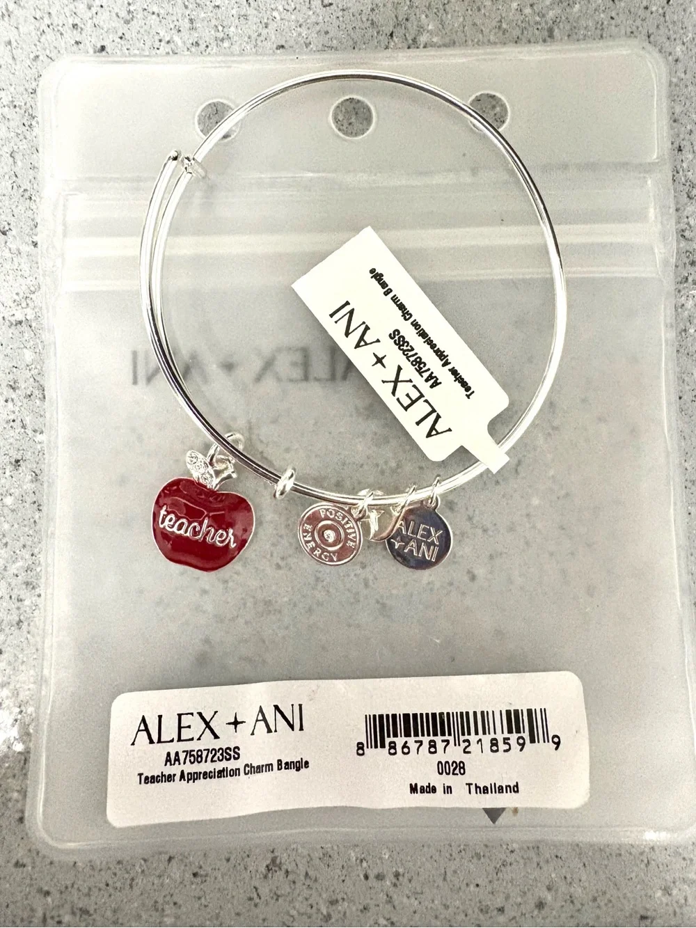 Alex and Ani Teacher Appreciation Charm Bangle - Picture 2 of 4